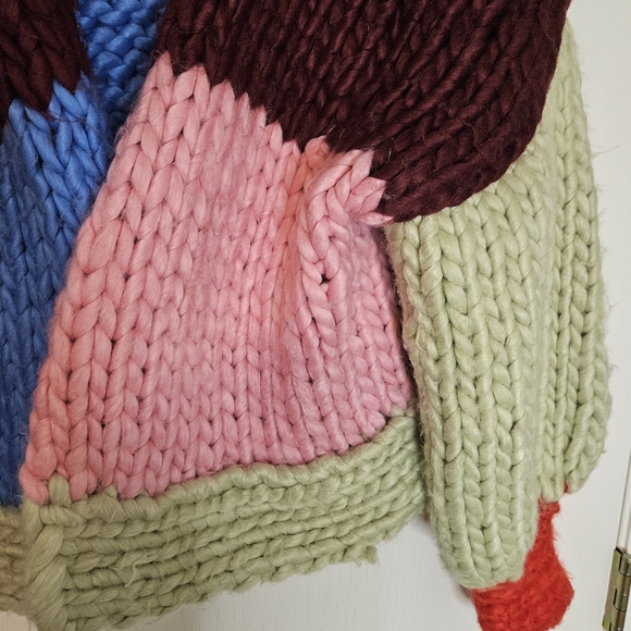 VRG GRL Chunky Multi color Cardigan Sweater - Picture 2 of 8